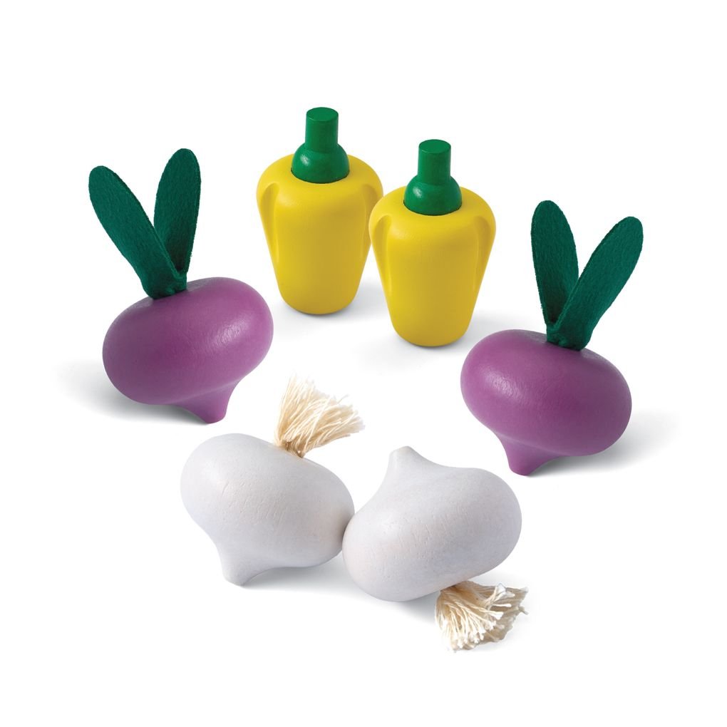 3646_-_Main.jpg Fresh Produce Set C (Red Radishes, Garlics & Yellow Bell Peppers) - Image 1