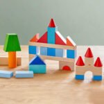 Colored Wooden Building Blocks - 46 Piece Set - Image 3