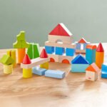 Colored Wooden Building Blocks - 46 Piece Set - Image 4
