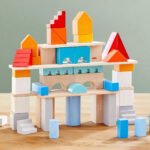 Colored Wooden Building Blocks - 85 Piece Set - Image 4