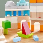 Colored Wooden Building Blocks - 85 Piece Set - Image 5