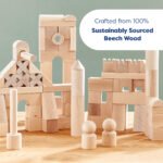 Basic Building Blocks 102 Piece Extra Large Wooden Starter Set - Image 4