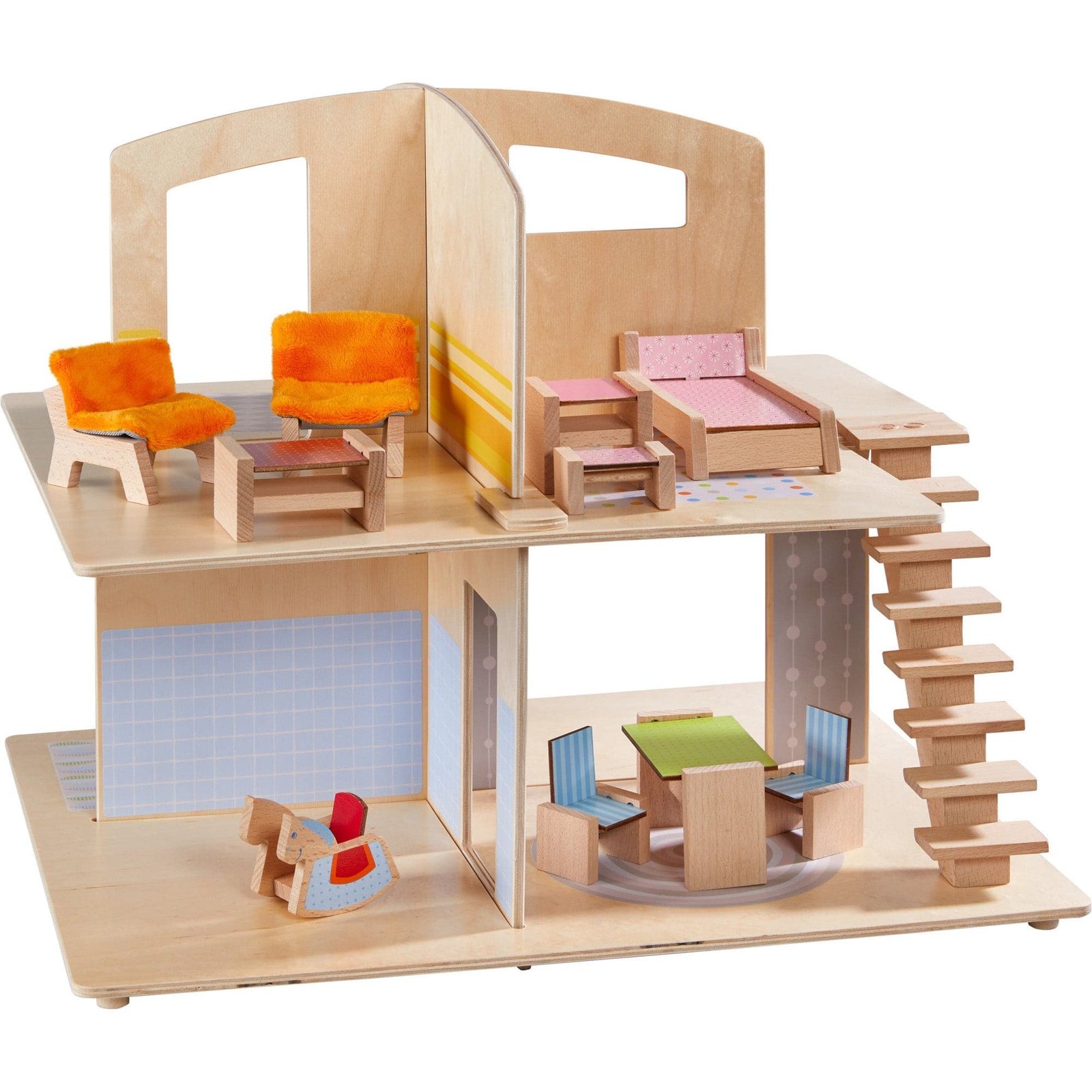 haba-little-friend-buildings-little-friends-dollhouse-town-villa-with-furniture-28746447061090.jpg Little Friends Dollhouse Town Villa with Furniture - Image 1