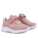 Emel Girls Pink Mesh Athletic Sneakers – Hook-and-Loop